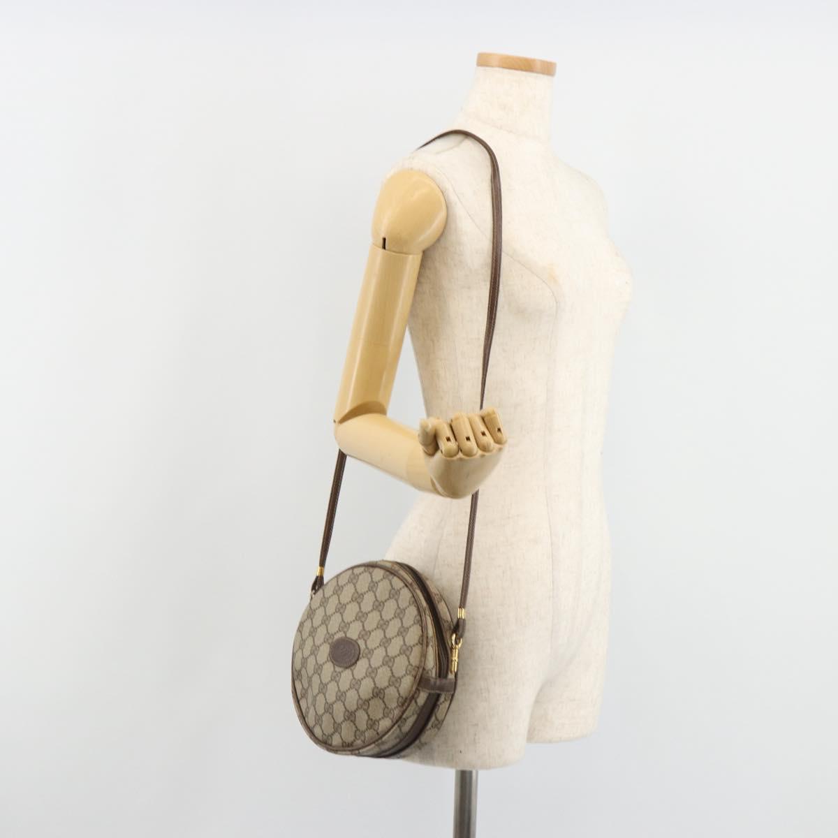 GUCCI GG Supreme Shoulder Bag PVC Beige Gold 007 115 5575 Auth 187356