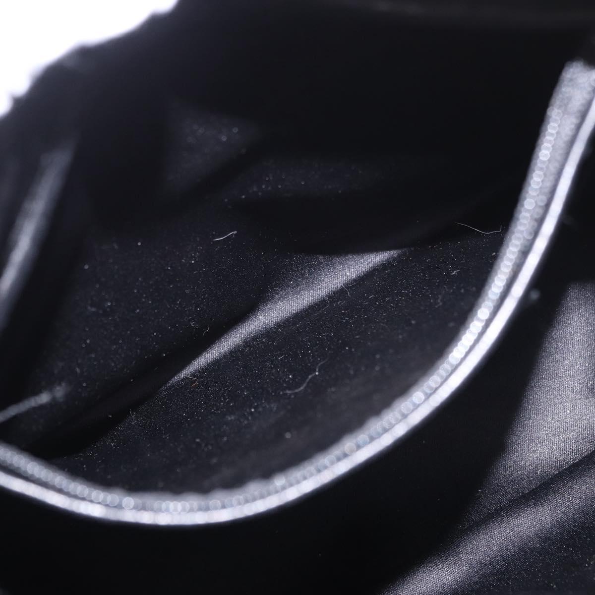 SAINT LAURENT Kahala Hand Bag Canvas Black Gold Auth 187360A