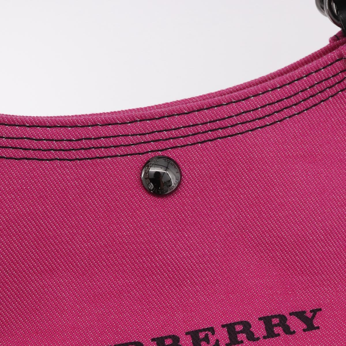 BURBERRY Blue Label Hand Bag Canvas Pink Auth 187361A