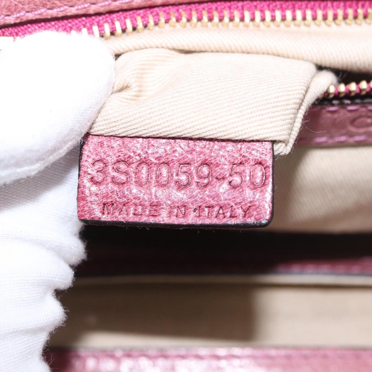 Chloe Shoulder Bag Leather Pink Gold Auth 187369