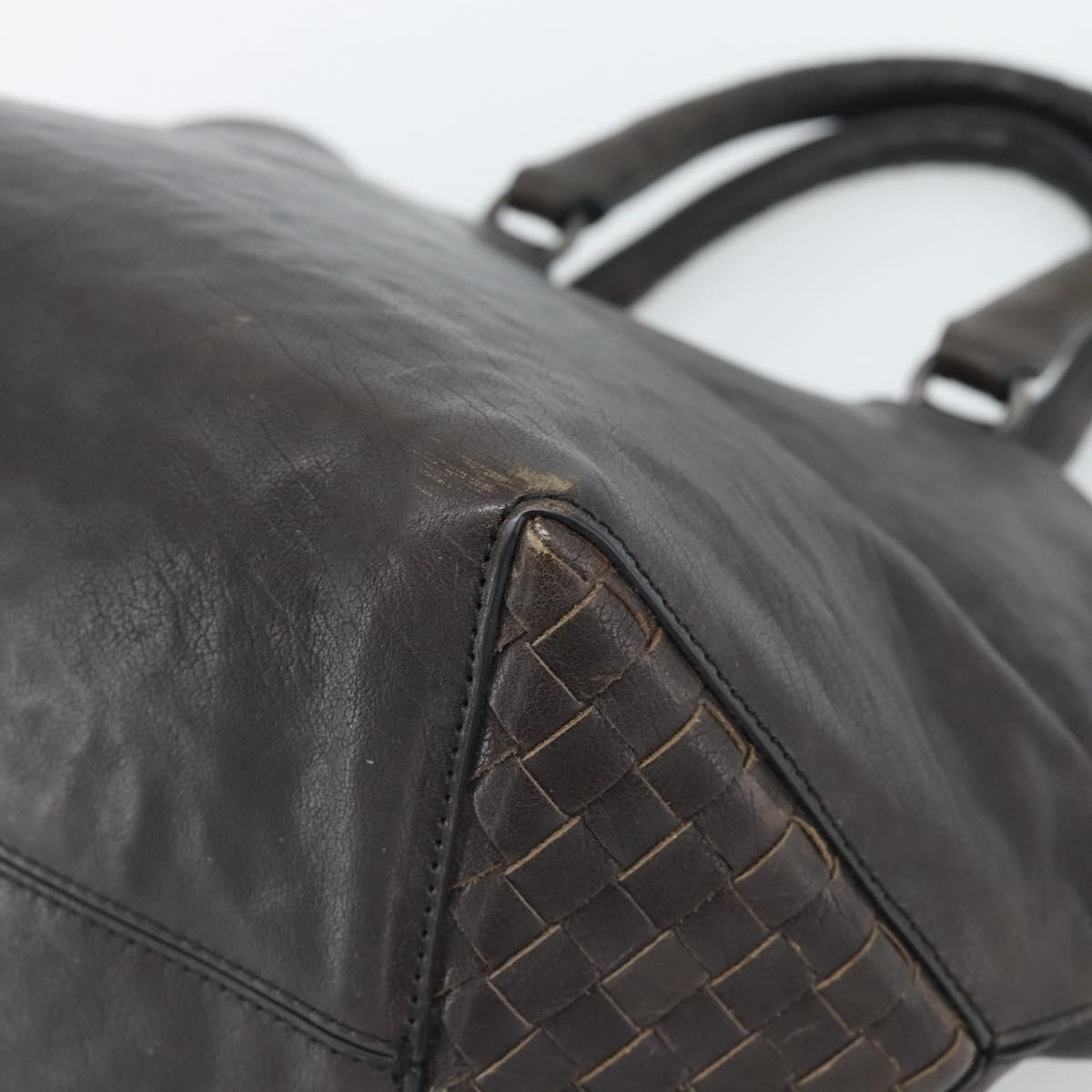 BOTTEGA VENETA INTRECCIATO Tote Bag Leather Black Auth 187381