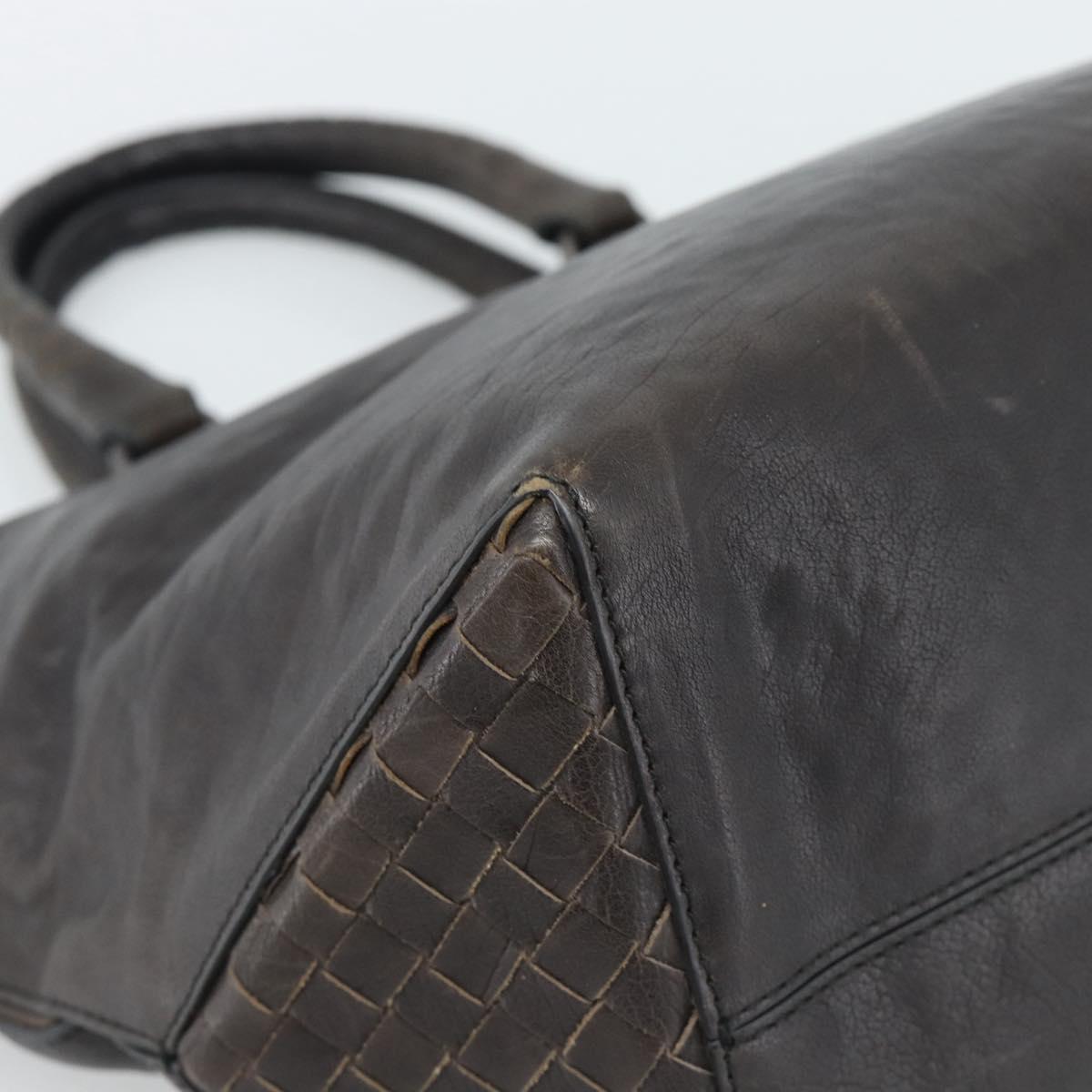 BOTTEGA VENETA INTRECCIATO Tote Bag Leather Black Auth 187381
