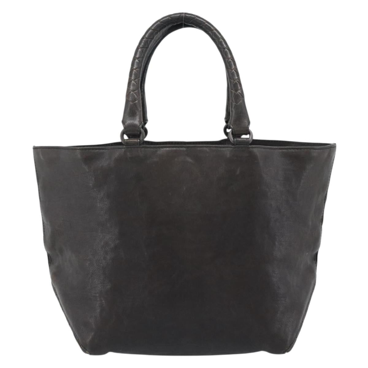 BOTTEGA VENETA INTRECCIATO Tote Bag Leather Black Auth 187381