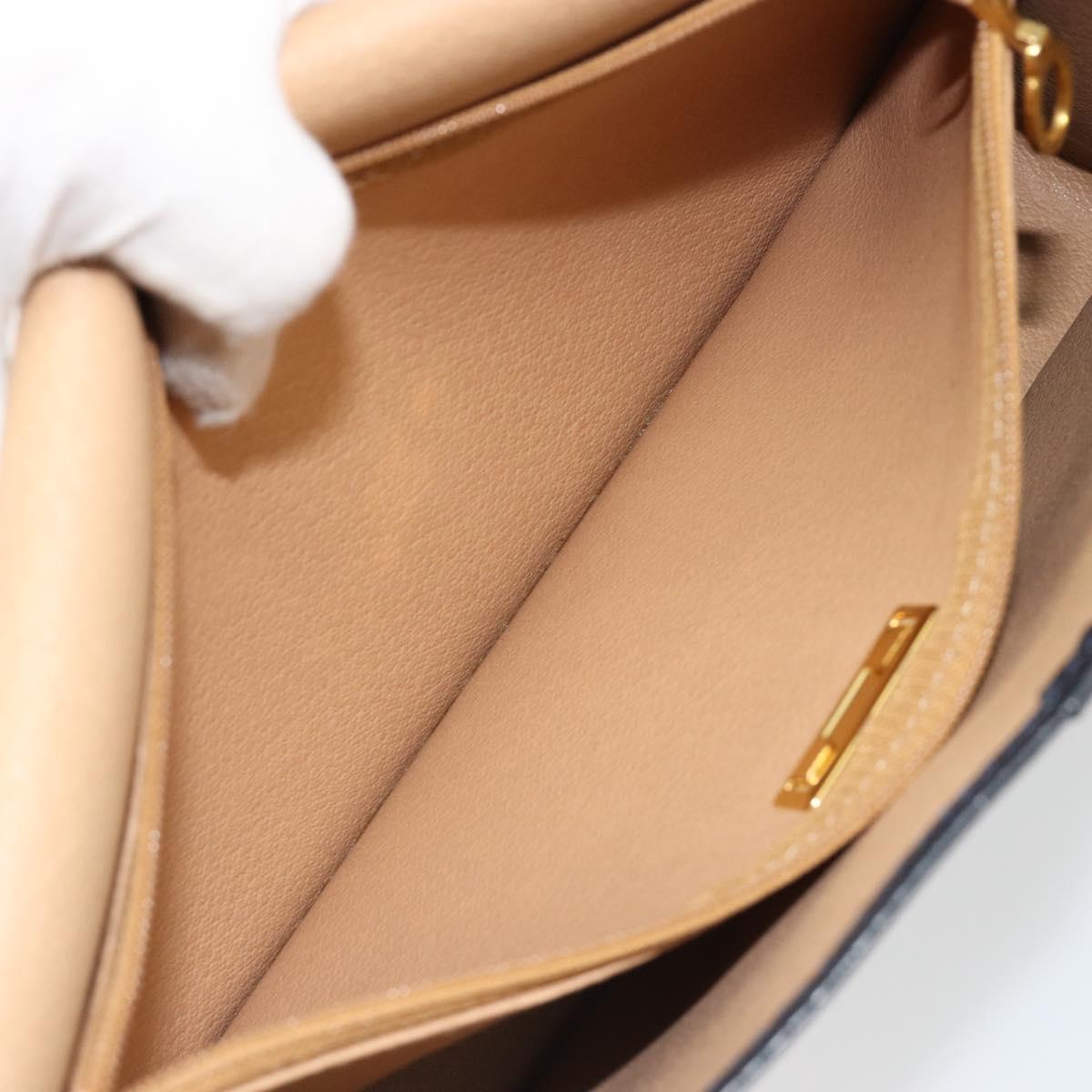 Christian Dior Trotter Canvas Vintage Clutch Bag PVC Navy Gold Auth 187390