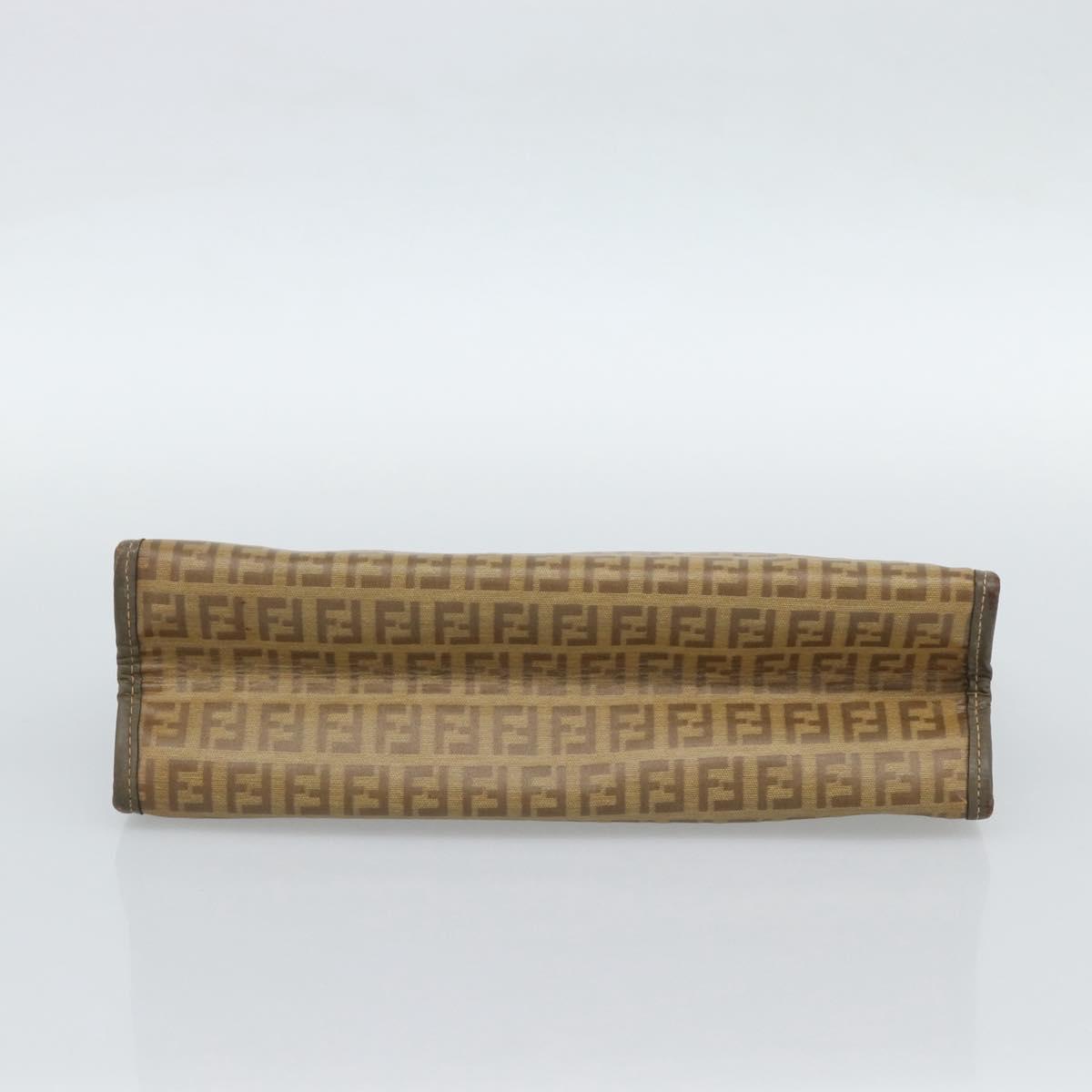 CELINE Fendi Macadam Canvas Zucchino Canvas Bag PVC 2 Set Beige Auth 187404