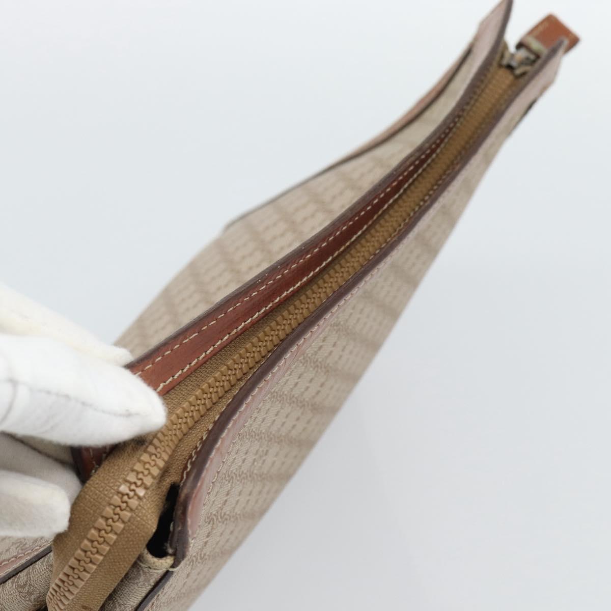 CELINE Fendi Macadam Canvas Zucchino Canvas Bag PVC 2 Set Beige Auth 187404