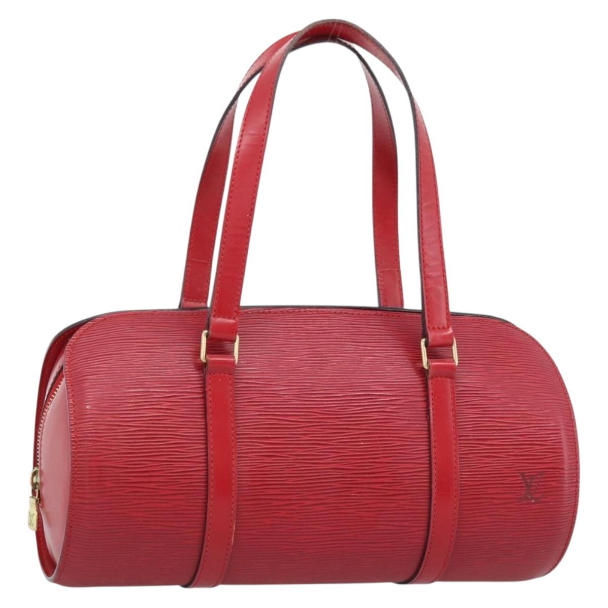 LOUIS VUITTON Epi Soufflot Hand Bag Red M52227 LV Auth 187406A