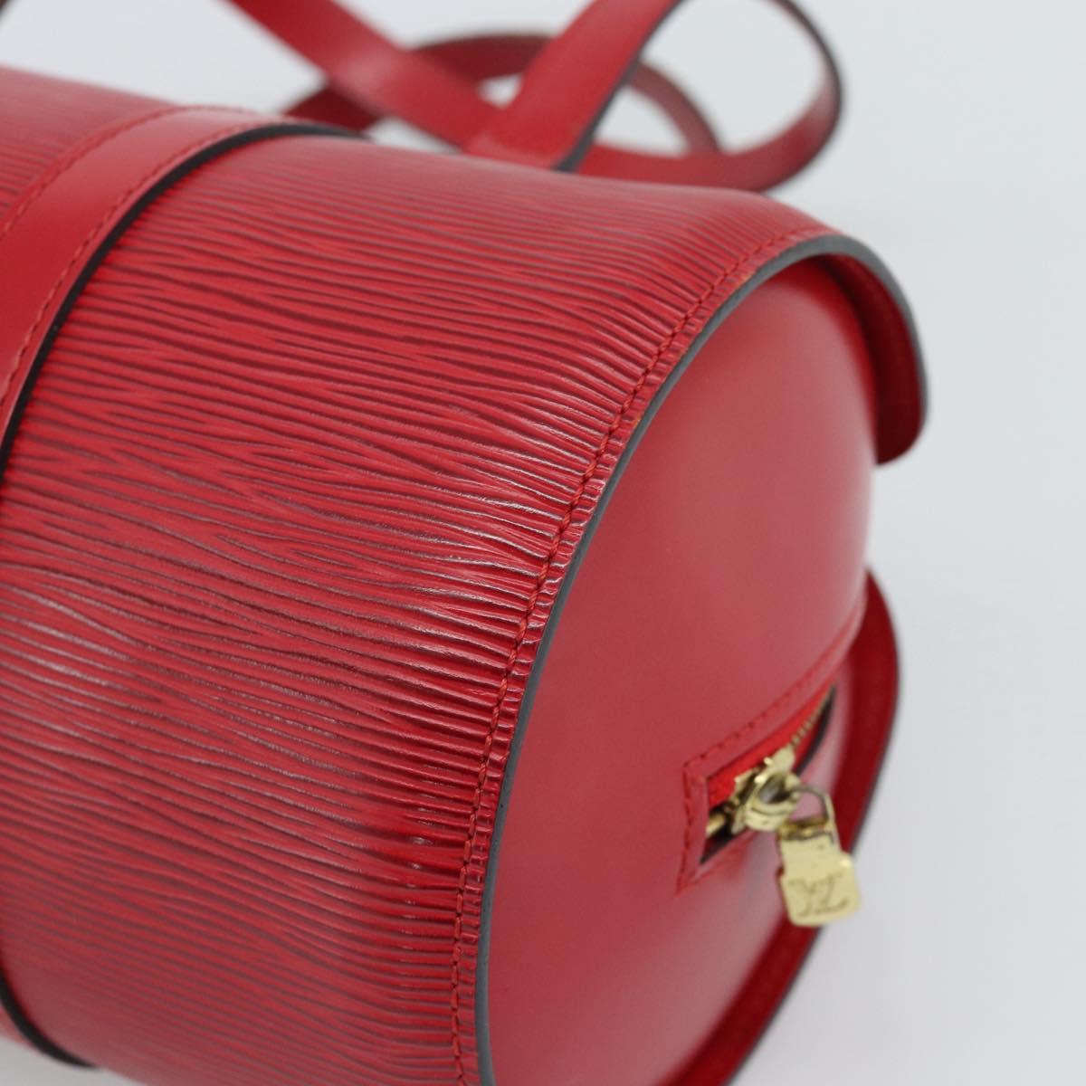 LOUIS VUITTON Epi Soufflot Hand Bag Red M52227 LV Auth 187406A