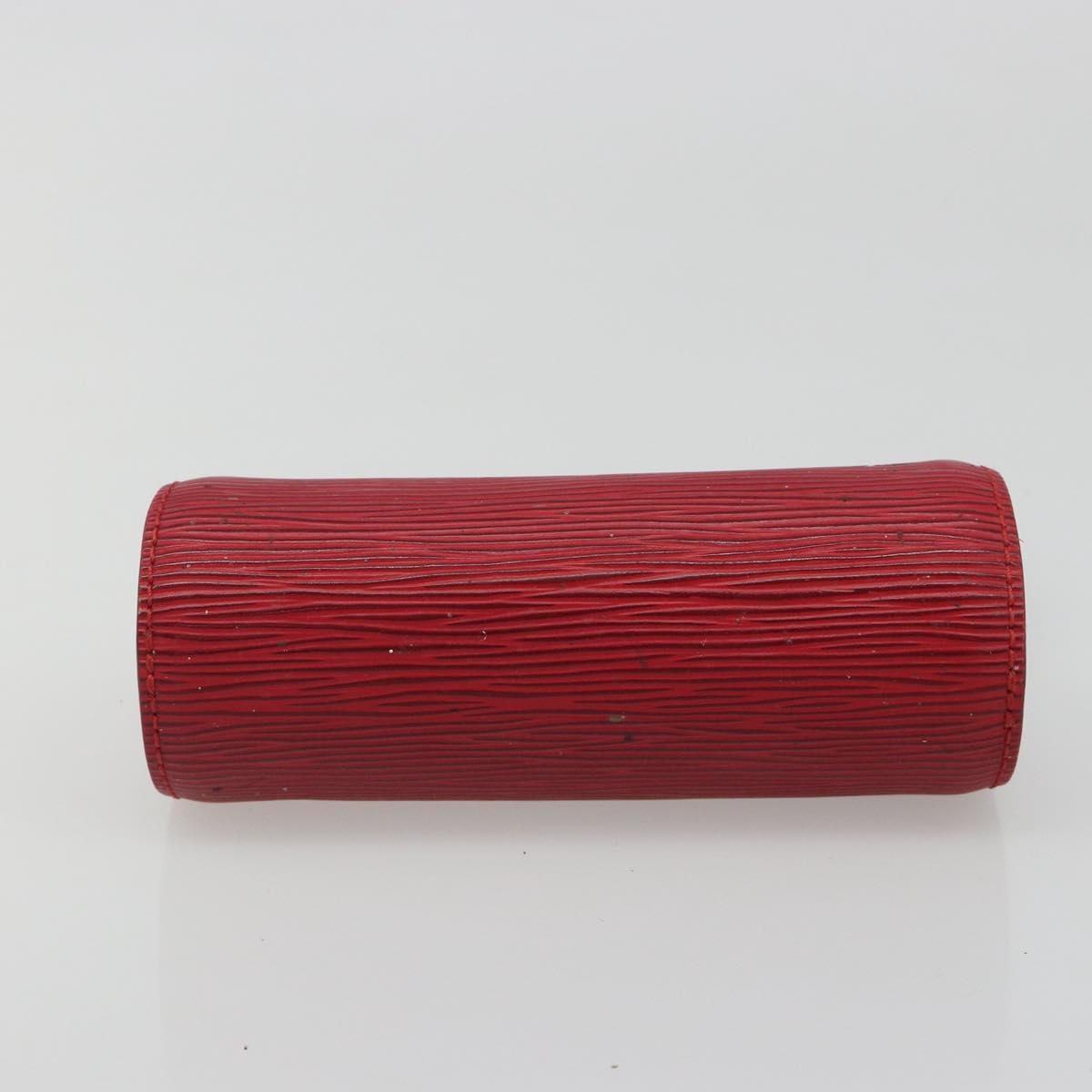 LOUIS VUITTON Epi Soufflot Pouch Accessory Pouch Red LV Auth 187407