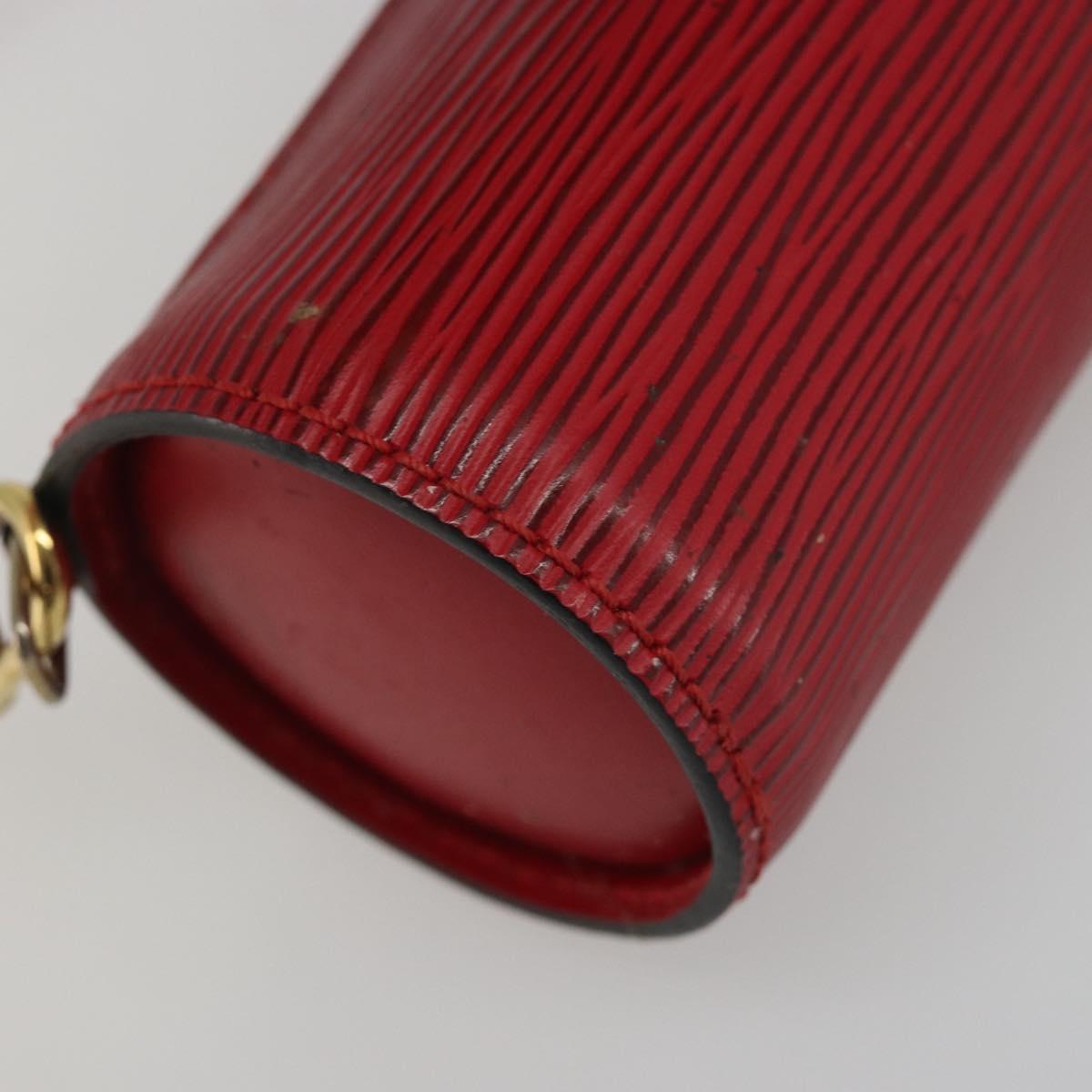 LOUIS VUITTON Epi Soufflot Pouch Accessory Pouch Red LV Auth 187407