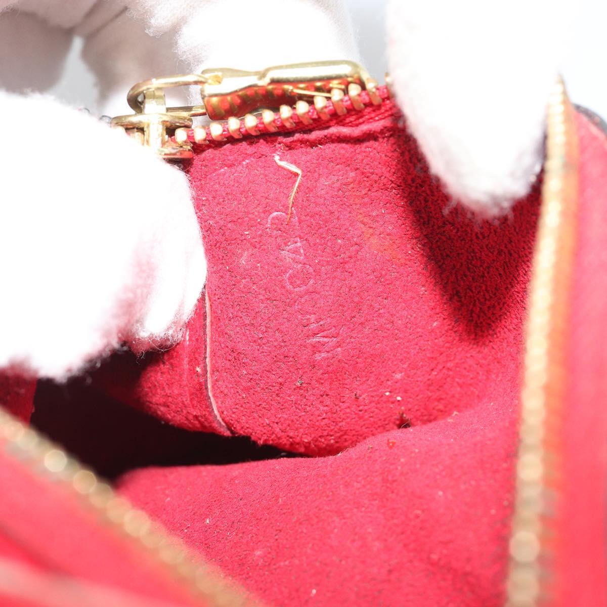 LOUIS VUITTON Epi Soufflot Pouch Accessory Pouch Red LV Auth 187407