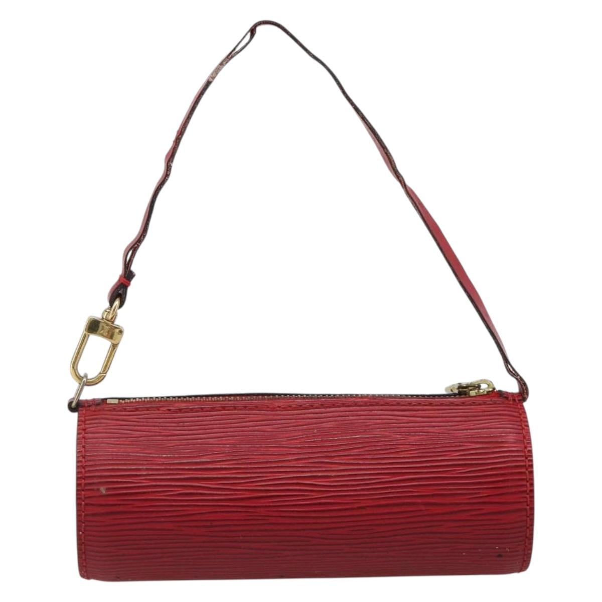 LOUIS VUITTON Epi Soufflot Pouch Accessory Pouch Red LV Auth 187407