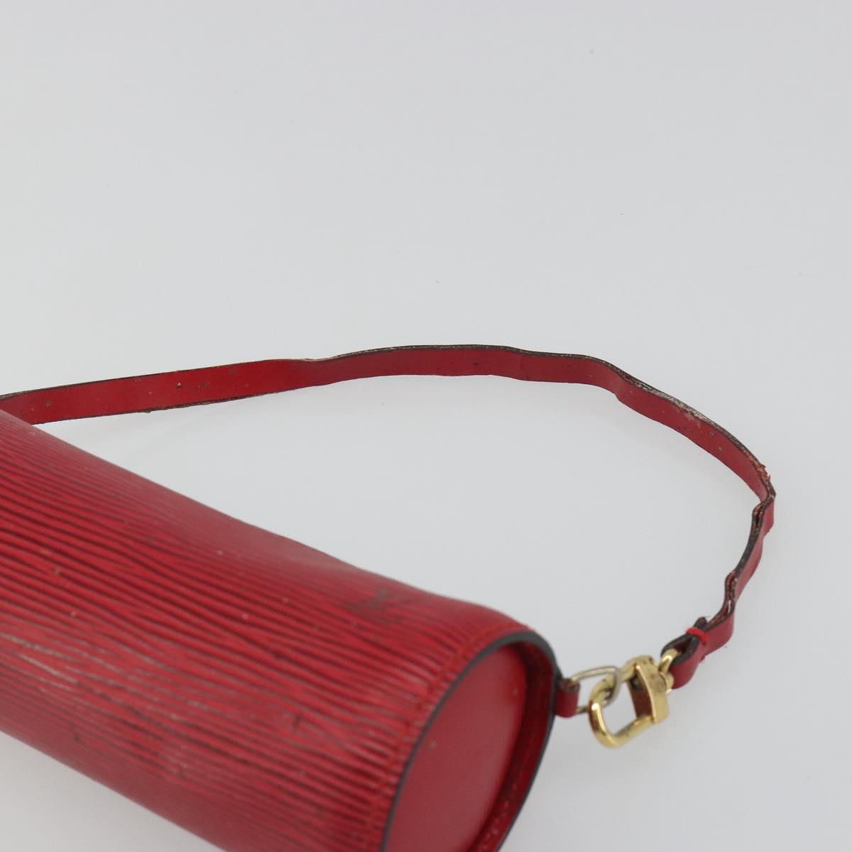 LOUIS VUITTON Epi Soufflot Pouch Accessory Pouch Red LV Auth 187407