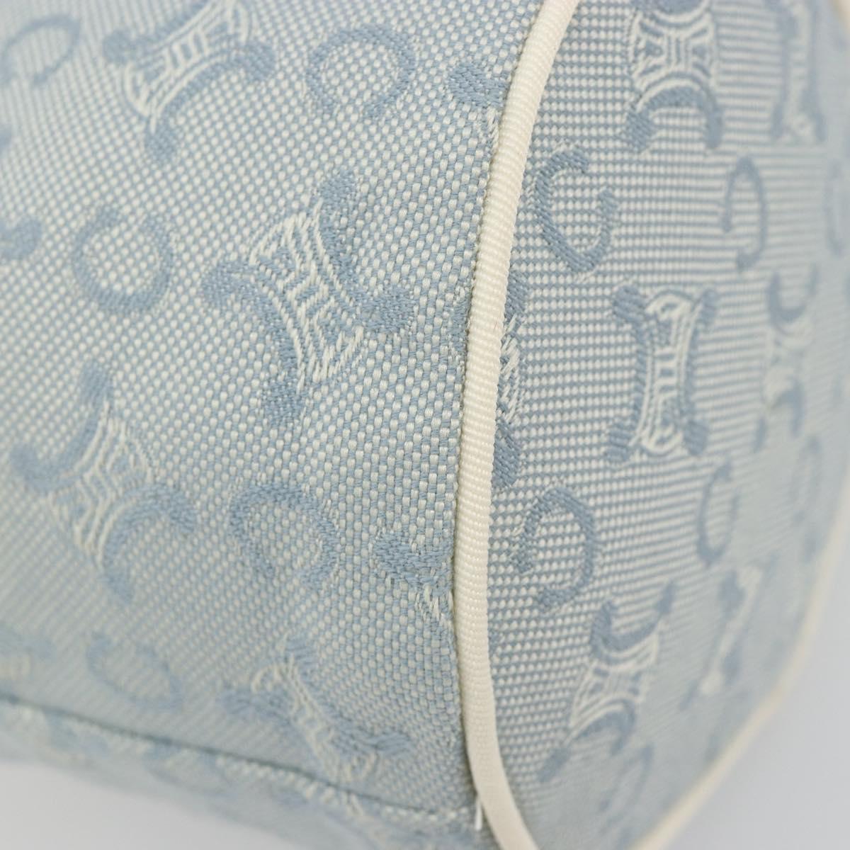 CELINE C Macadam Canvas Pouch Light Blue Auth 187409A