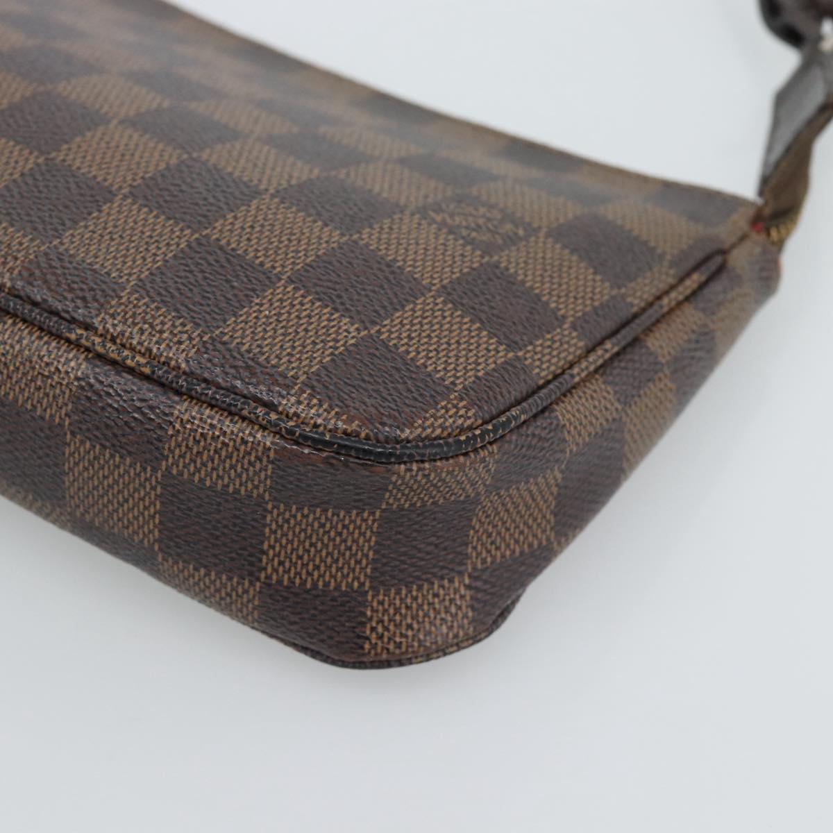 LOUIS VUITTON Damier Ebene Pochette Accessoires Pouch N41206 LV Auth 187411A