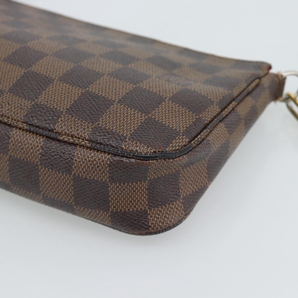 LOUIS VUITTON Damier Ebene Pochette Accessoires Pouch N41206 LV Auth 187411A