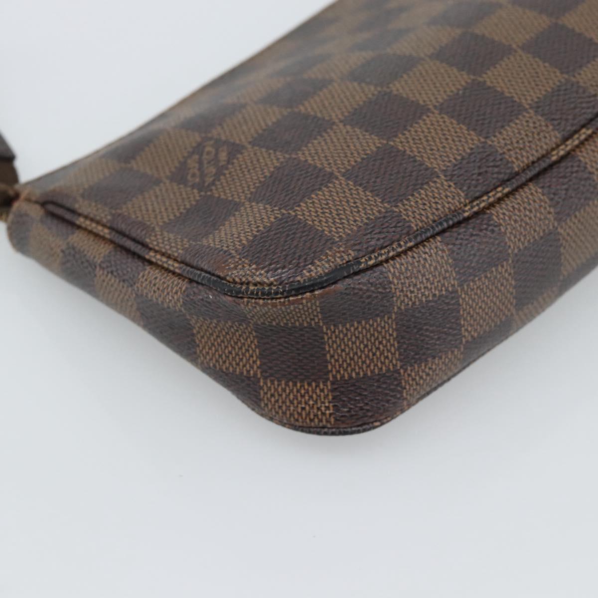 LOUIS VUITTON Damier Ebene Pochette Accessoires Pouch N41206 LV Auth 187411A