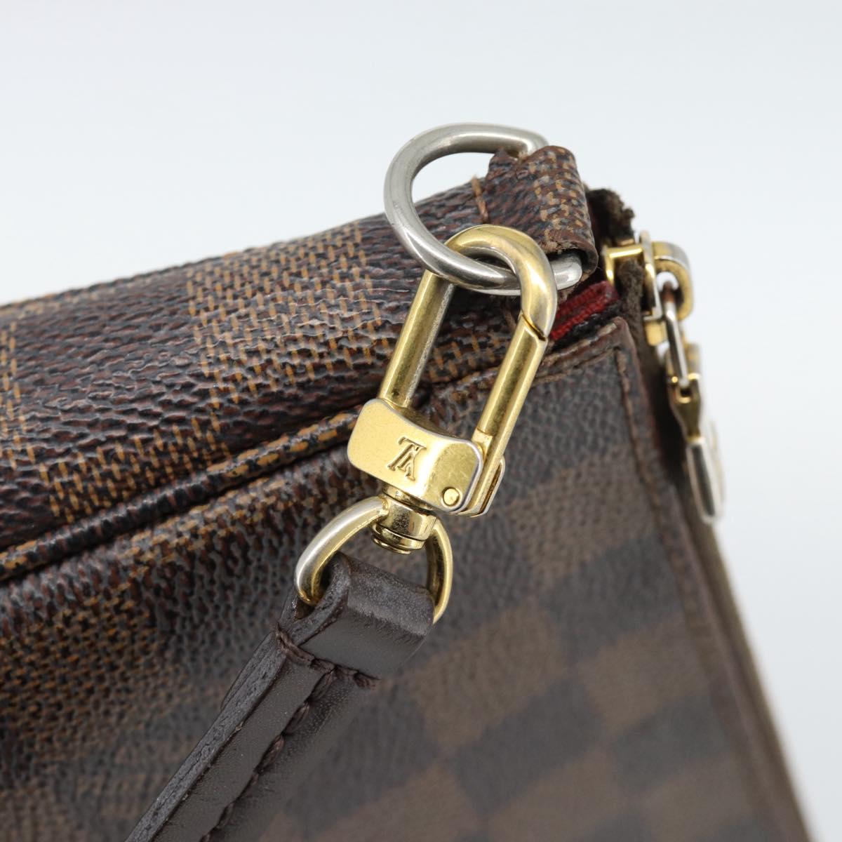 LOUIS VUITTON Damier Ebene Pochette Accessoires Pouch N41206 LV Auth 187411A