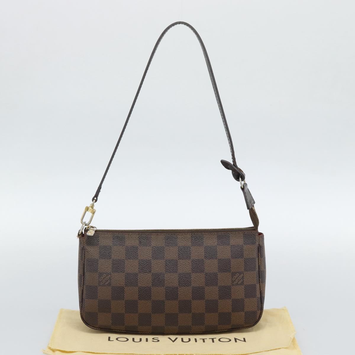 LOUIS VUITTON Damier Ebene Pochette Accessoires Pouch N41206 LV Auth 187411A