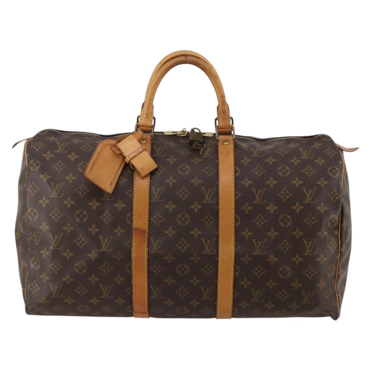 LOUIS VUITTON Monogram Keepall 50 Boston Bag M41426 LV Auth 187419A