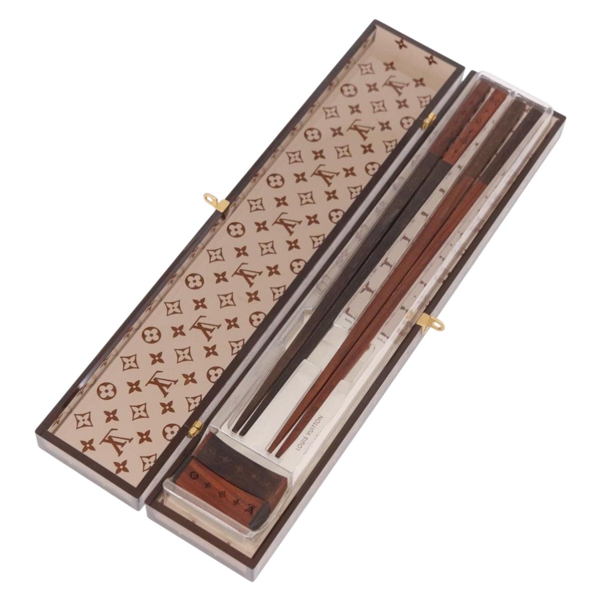 LOUIS VUITTON Monogram Baguette Chop Sticks Wood VIP Only M99171 LV Auth 187422V