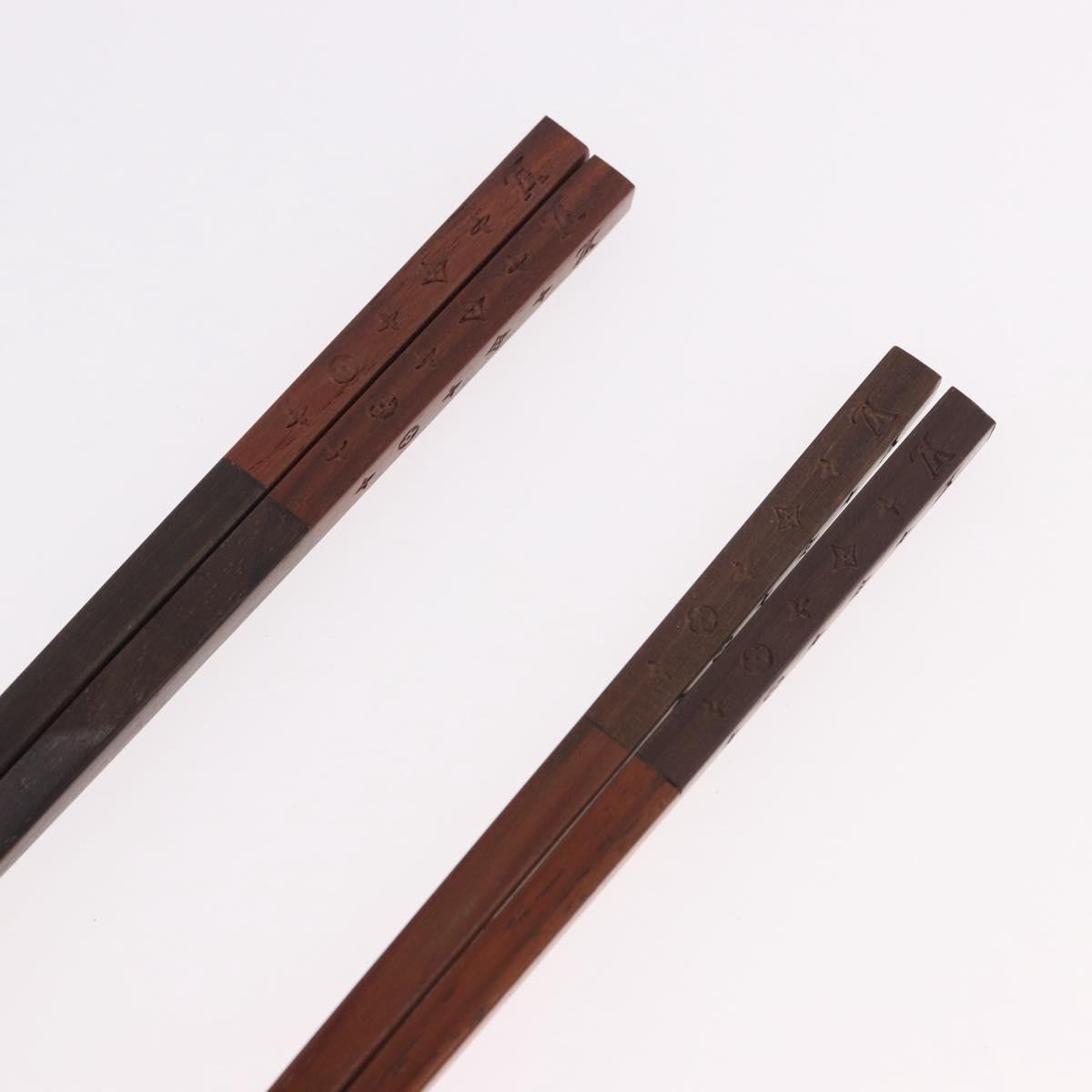 LOUIS VUITTON Monogram Baguette Chop Sticks Wood VIP Only M99171 LV Auth 187422V