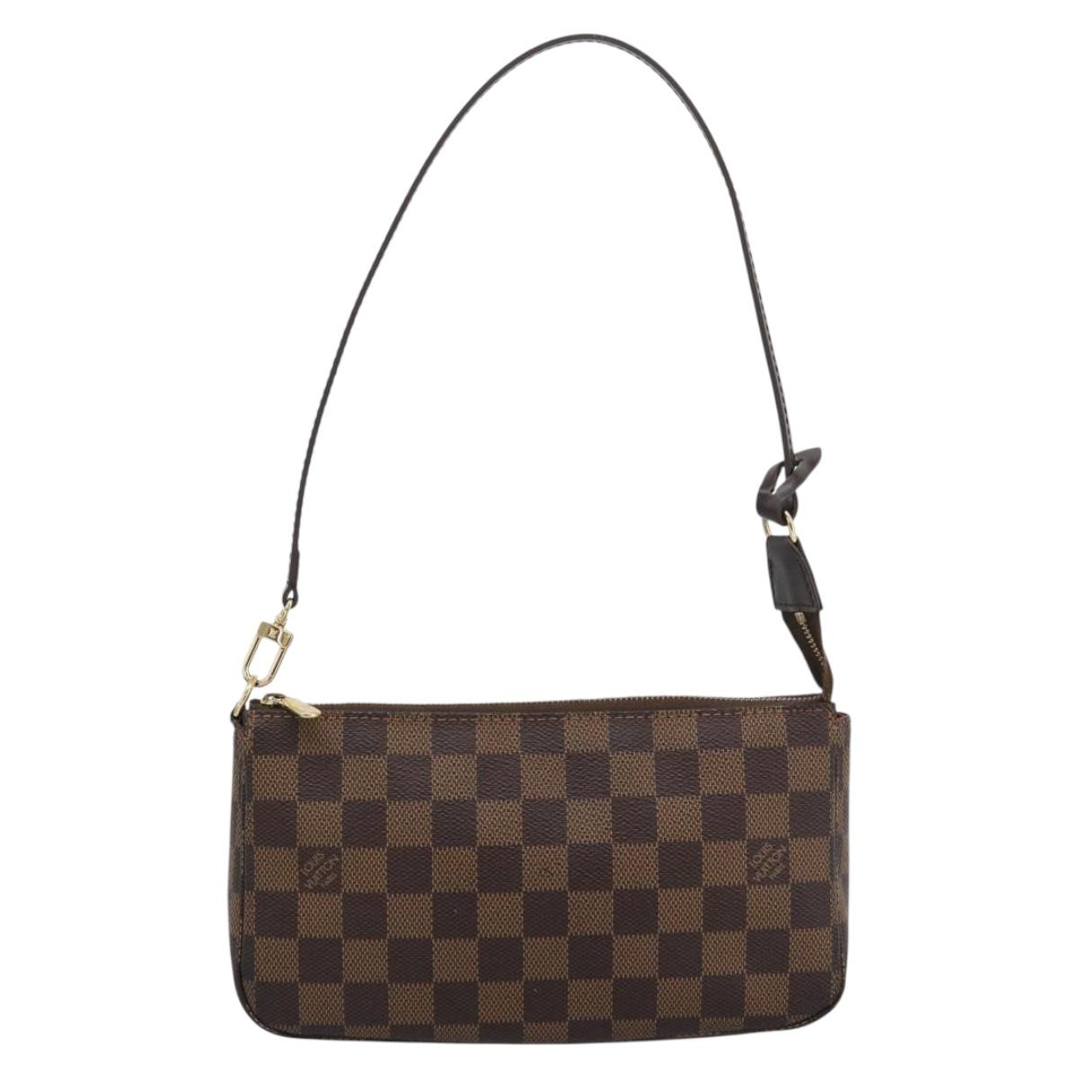 LOUIS VUITTON Damier Ebene Pochette Accessoires Pouch N41206 LV Auth 187423V