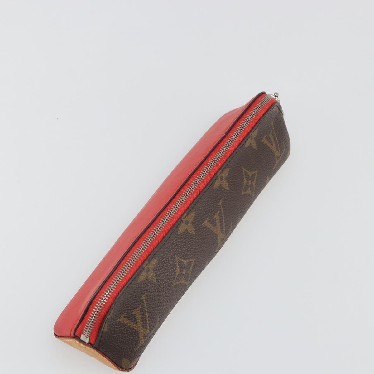 LOUIS VUITTON Monogram Trousse Elizabeth Pen Case Red GI0009 LV Auth 187428A