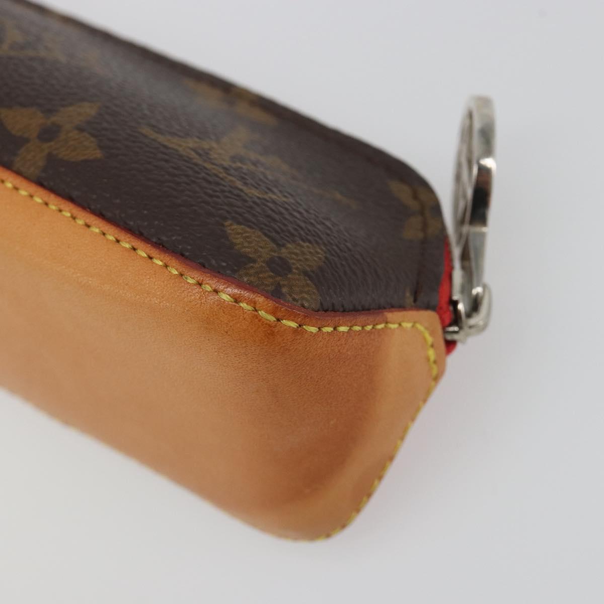 LOUIS VUITTON Monogram Trousse Elizabeth Pen Case Red GI0009 LV Auth 187428A