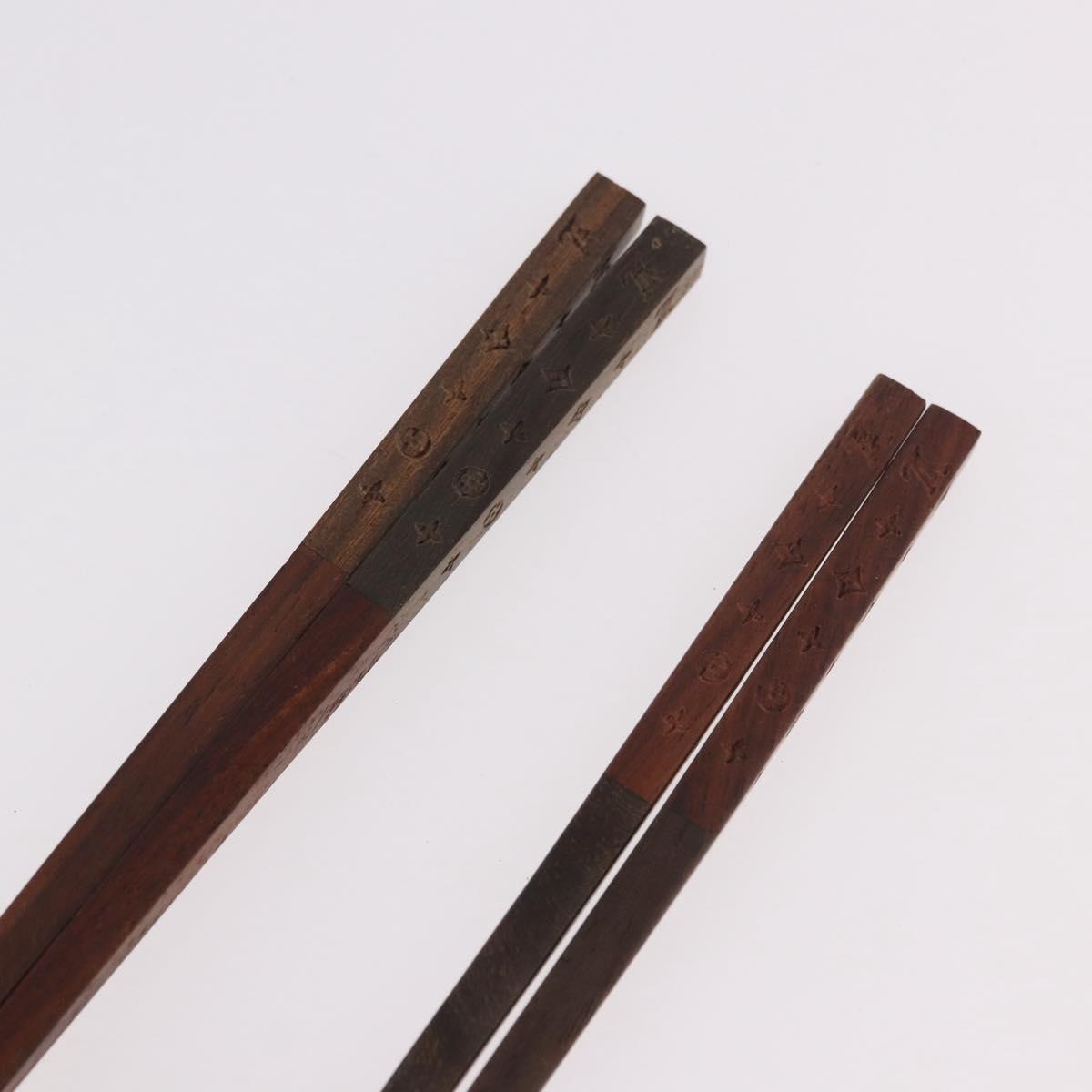 LOUIS VUITTON Monogram Baguette Chop Sticks Wood VIP Only M99171 LV Auth 187429V