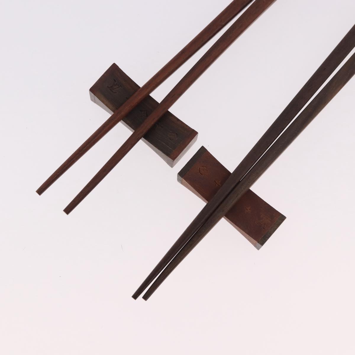 LOUIS VUITTON Monogram Baguette Chop Sticks Wood VIP Only M99171 LV Auth 187429V