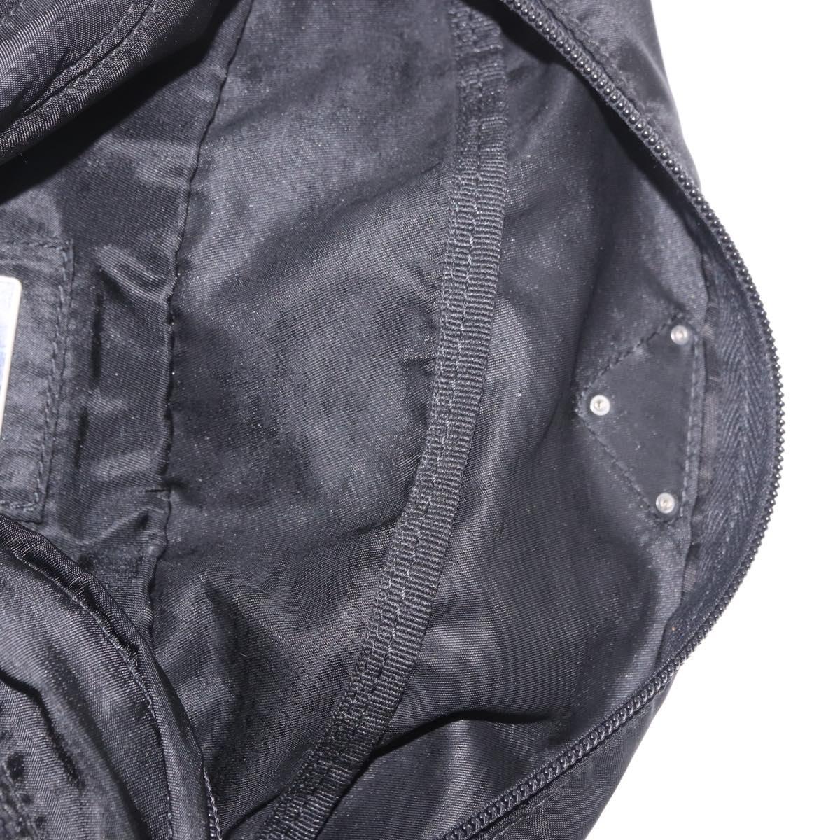 PRADA Waist bag Nylon Black Silver Auth 187430A