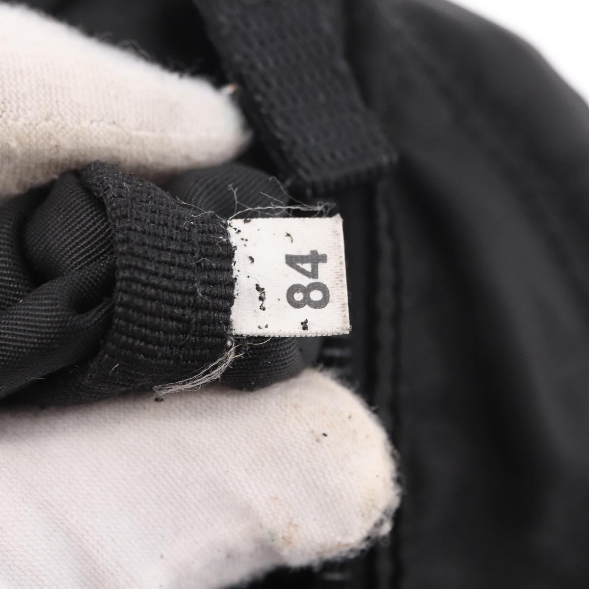 PRADA Waist bag Nylon Black Silver Auth 187430A