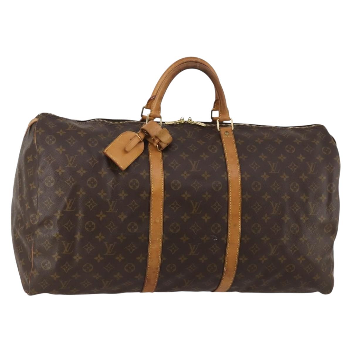 LOUIS VUITTON Monogram Keepall 60 Boston Bag M41422 LV Auth 187438A