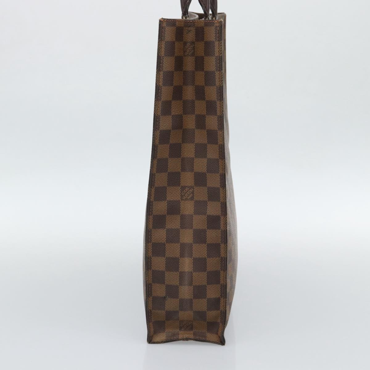 LOUIS VUITTON Damier Ebene Sac Plat Hand Bag N51140 LV Auth 187439
