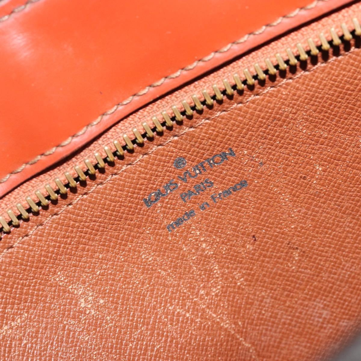 LOUIS VUITTON Epi Angian Clutch Bag Brown M52113 LV Auth 187442