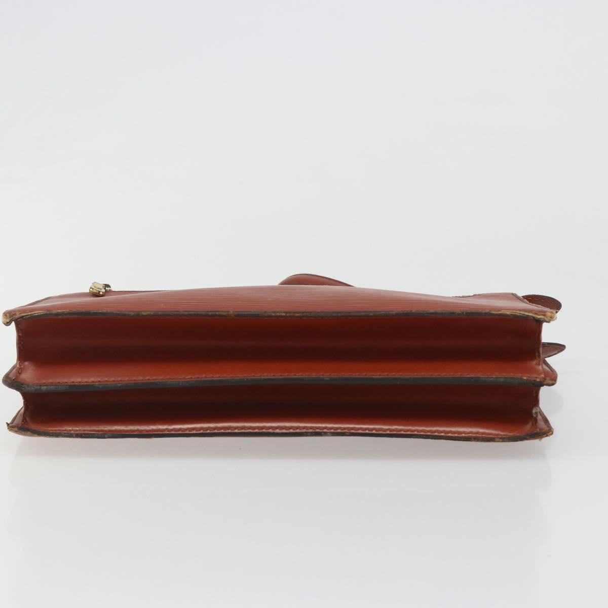 LOUIS VUITTON Epi Angian Clutch Bag Brown M52113 LV Auth 187442