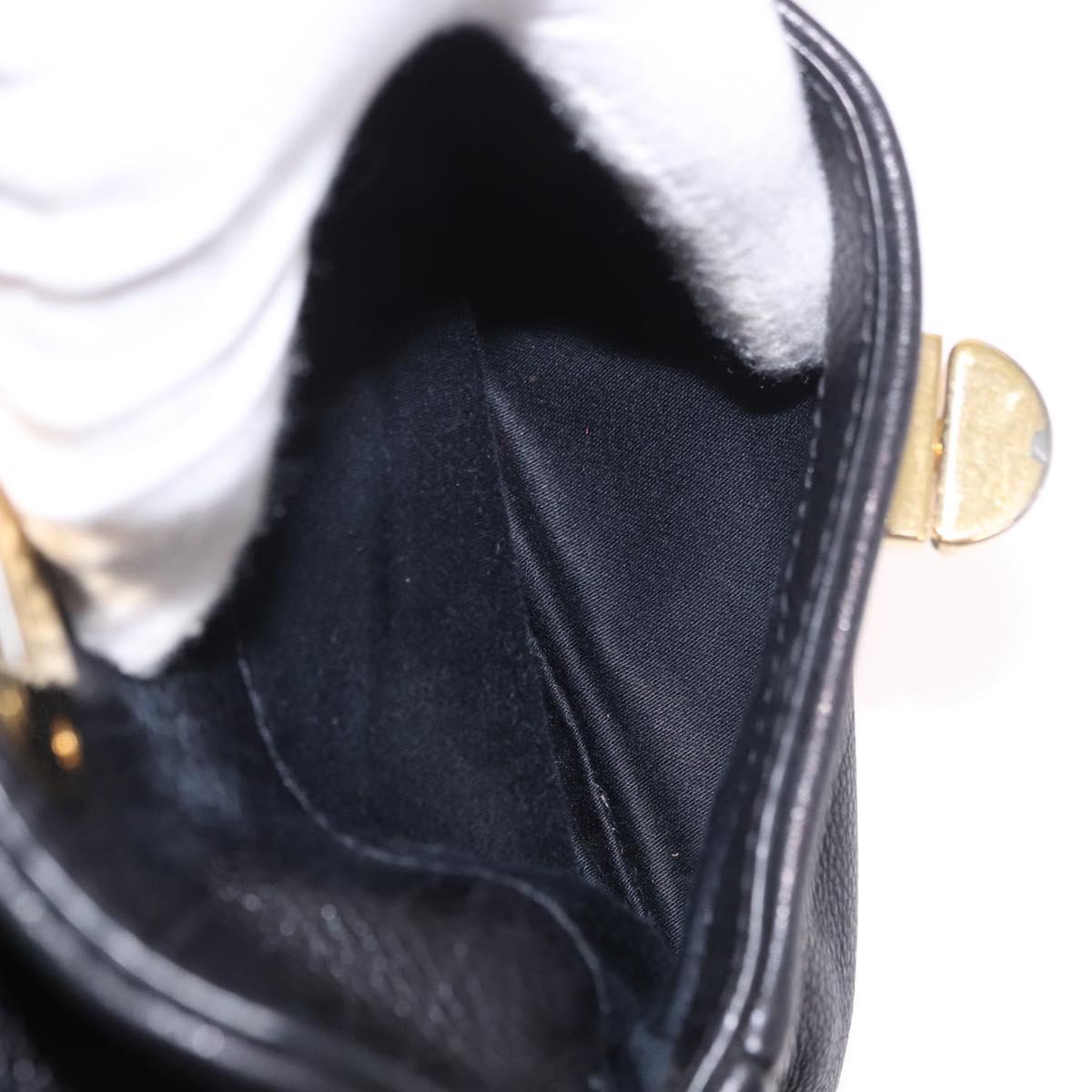 Miu Miu Shoulder Bag Leather 2way Black Gold Auth 187448V