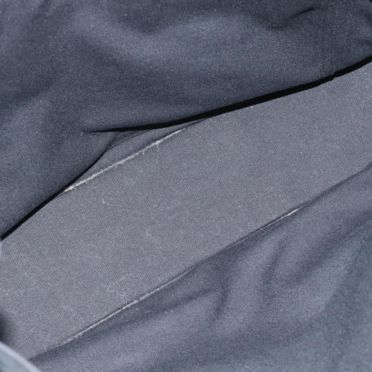 HERMES Fourre Tout GM Hand Bag Canvas Black Silver Auth 187459V
