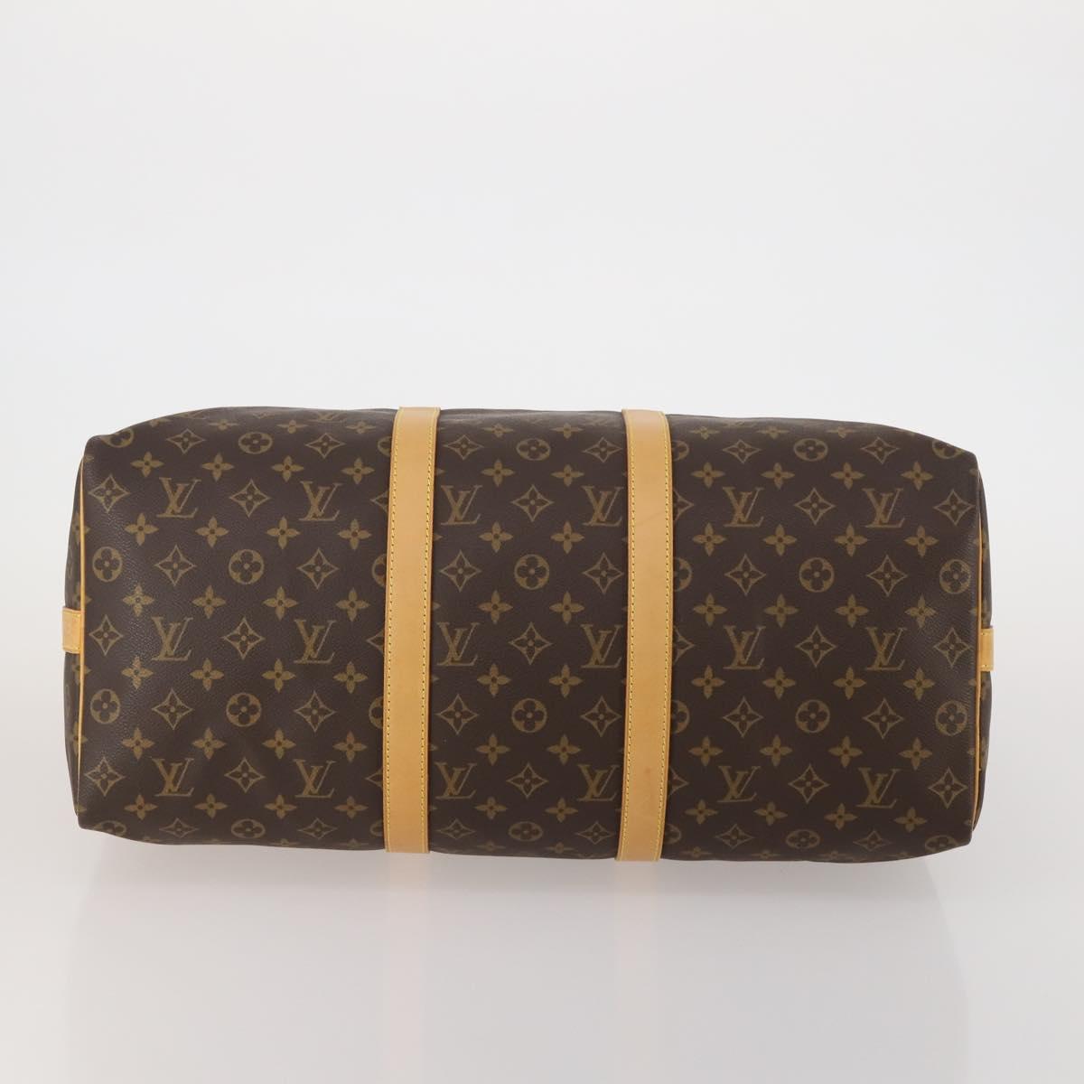 LOUIS VUITTON Monogram Keepall Bandouliere 50 Boston Bag M41416 LV Auth 187461V
