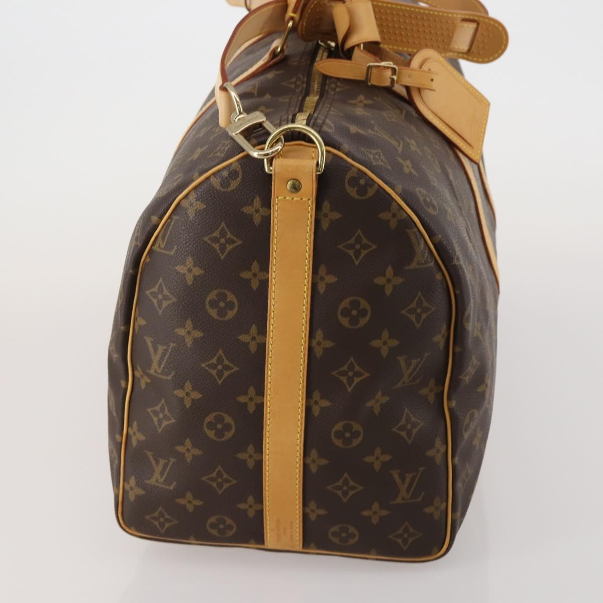 LOUIS VUITTON Monogram Keepall Bandouliere 50 Boston Bag M41416 LV Auth 187461V