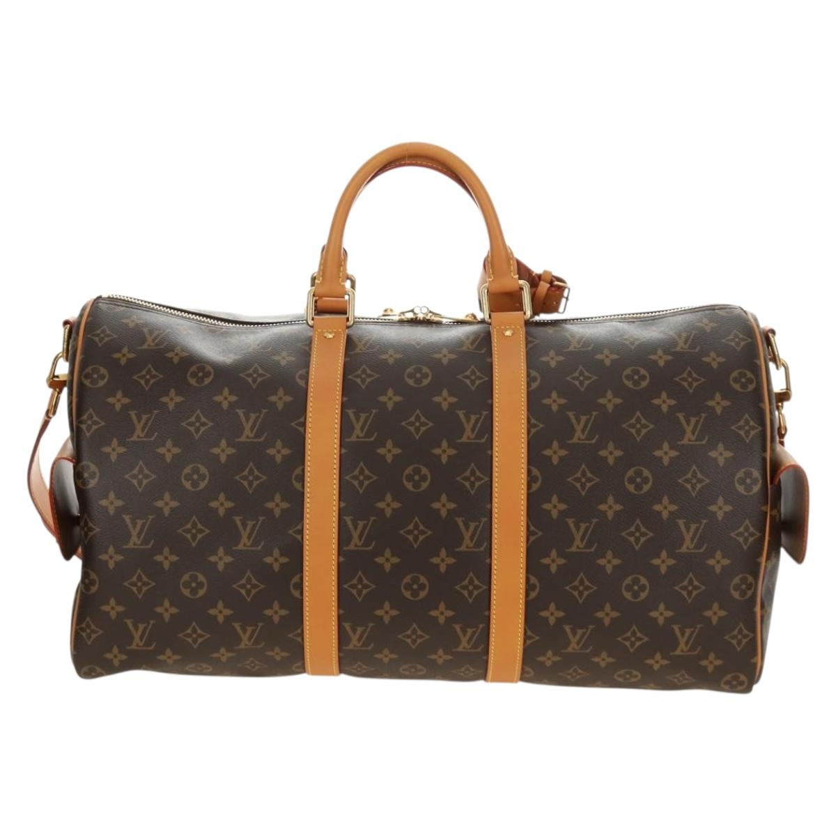 LOUIS VUITTON Monogram Archives Keepall Cargo 50 Boston Bag M14735 Auth 187463SM
