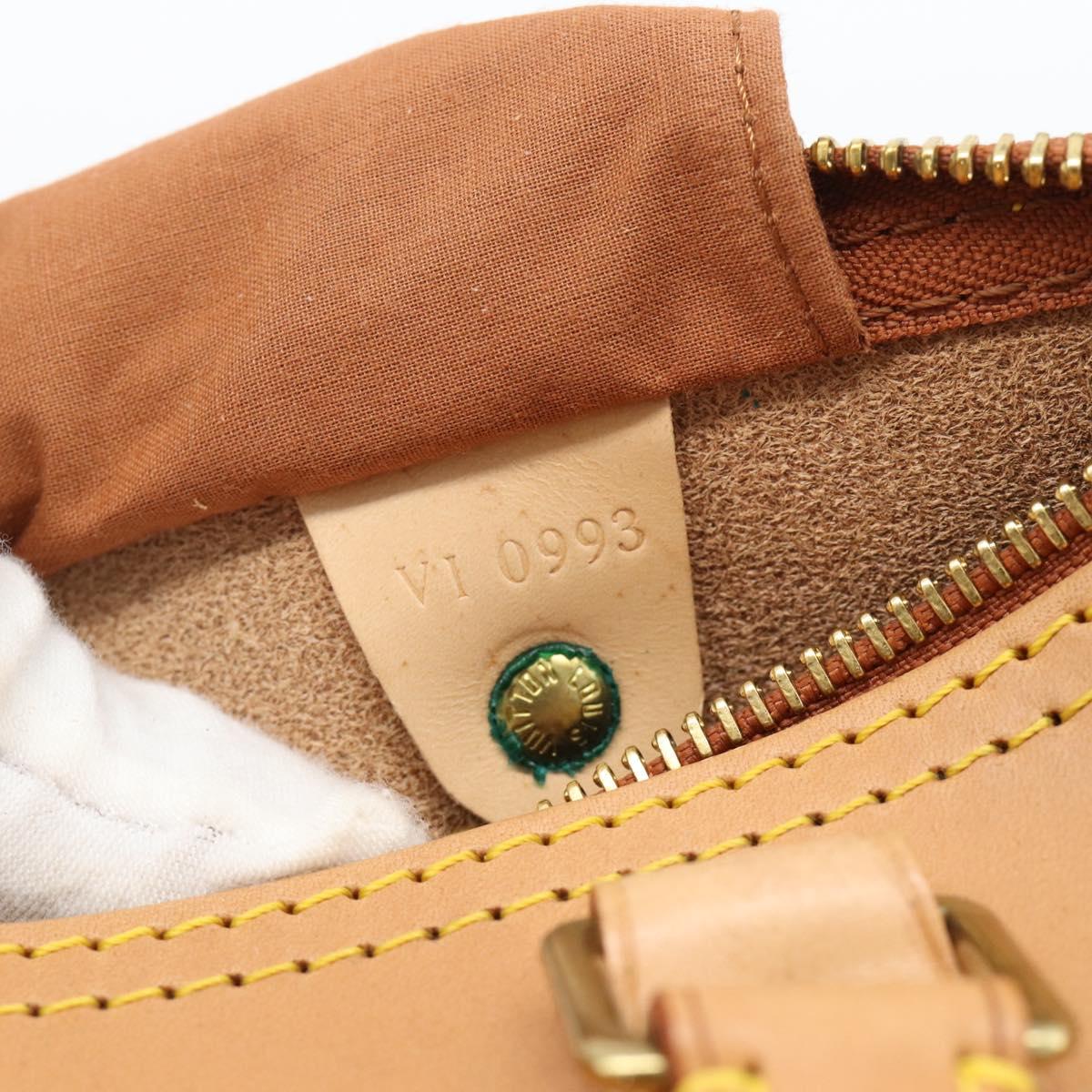 LOUIS VUITTON Nomad leather Speedy 30 Hand Bag Beige M85392 LV Auth 187464SAV