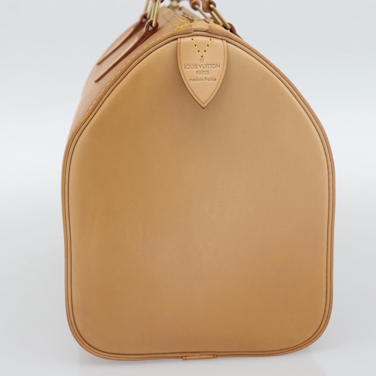 LOUIS VUITTON Nomad leather Speedy 30 Hand Bag Beige M85392 LV Auth 187464SAV