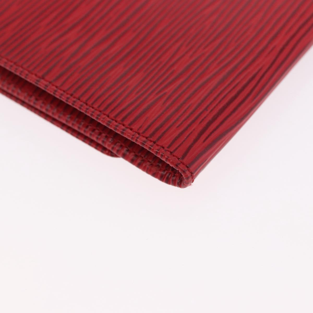 LOUIS VUITTON Epi Wallet 2 Set Red LV Auth 187468A