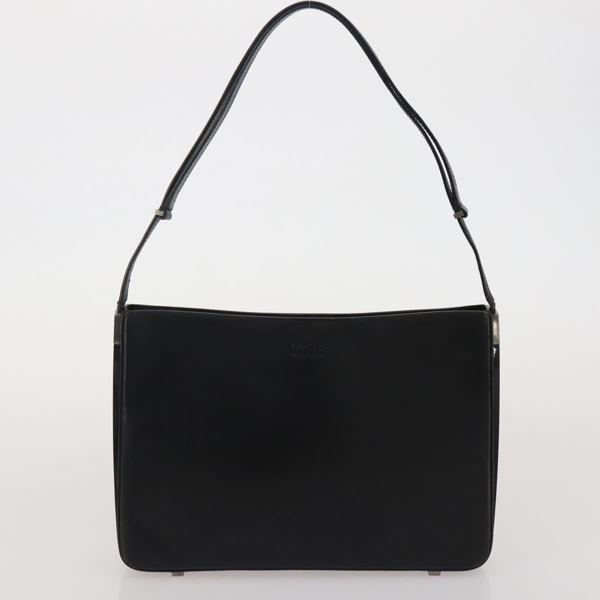 GUCCI GG Canvas Bamboo Shoulder Bag Leather Canvas 3 Set Brown Black Auth 187469