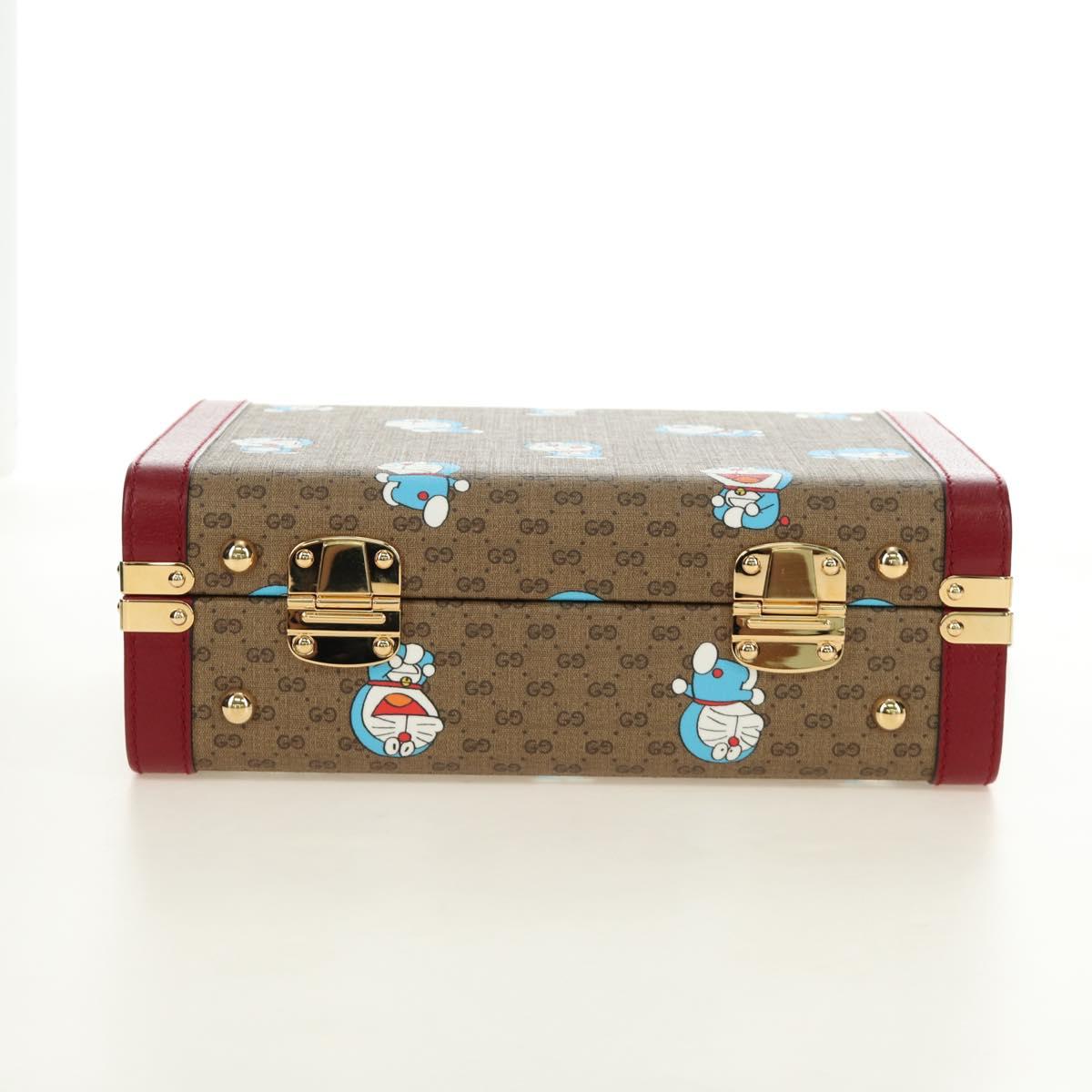 GUCCI Micro GG Supreme Doraemon Attaché Case PVC 2way Beige 633587 Auth 187481SM