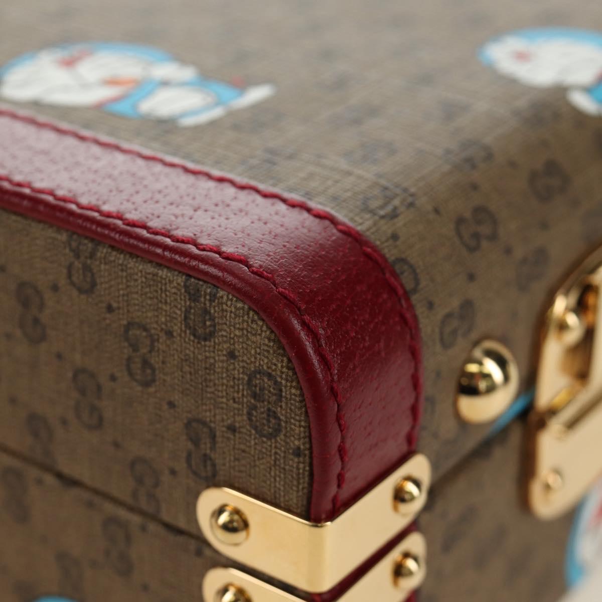 GUCCI Micro GG Supreme Doraemon Attaché Case PVC 2way Beige 633587 Auth 187481SM
