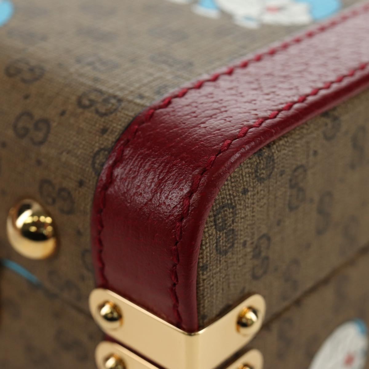 GUCCI Micro GG Supreme Doraemon Attaché Case PVC 2way Beige 633587 Auth 187481SM