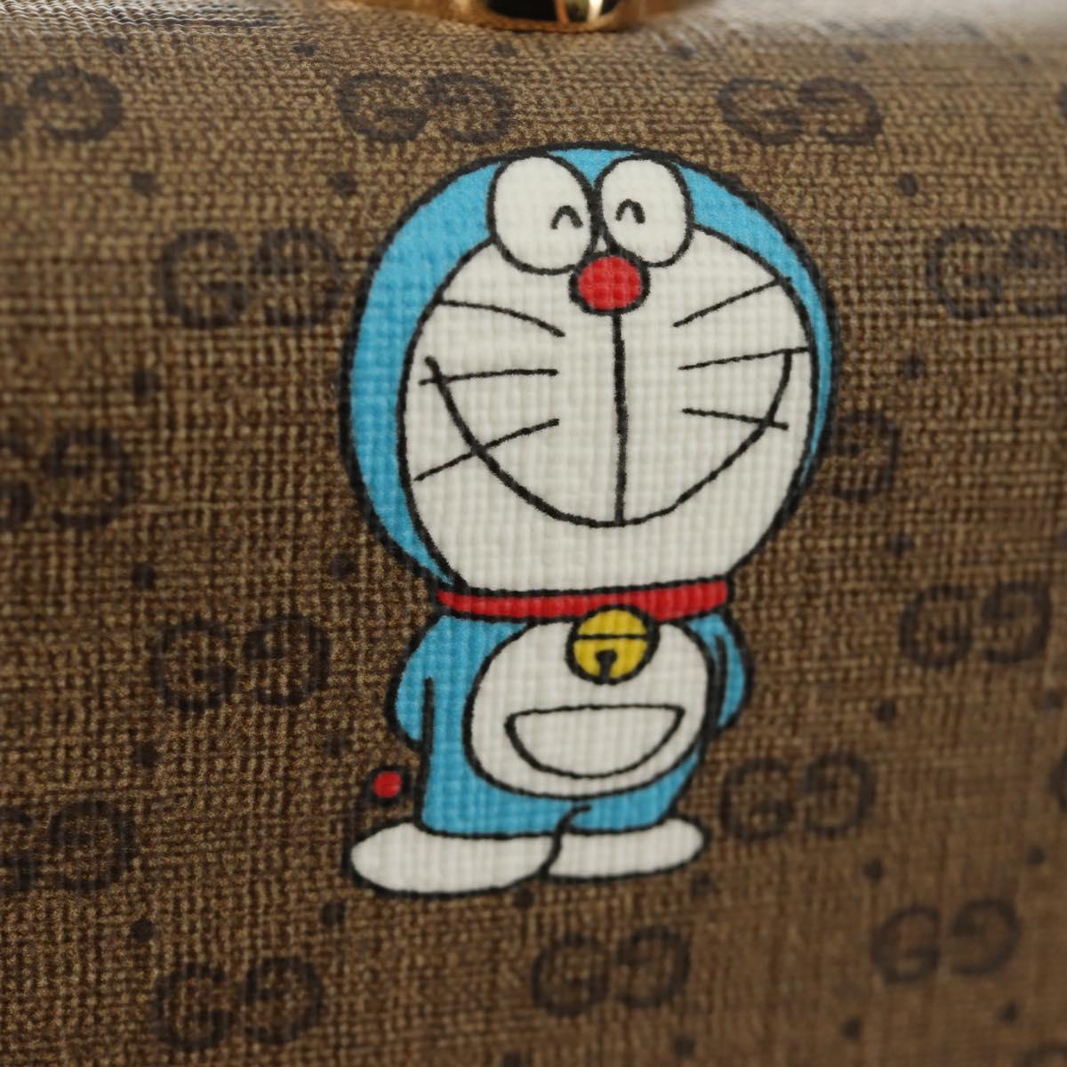 GUCCI Micro GG Supreme Doraemon Attaché Case PVC 2way Beige 633587 Auth 187481SM